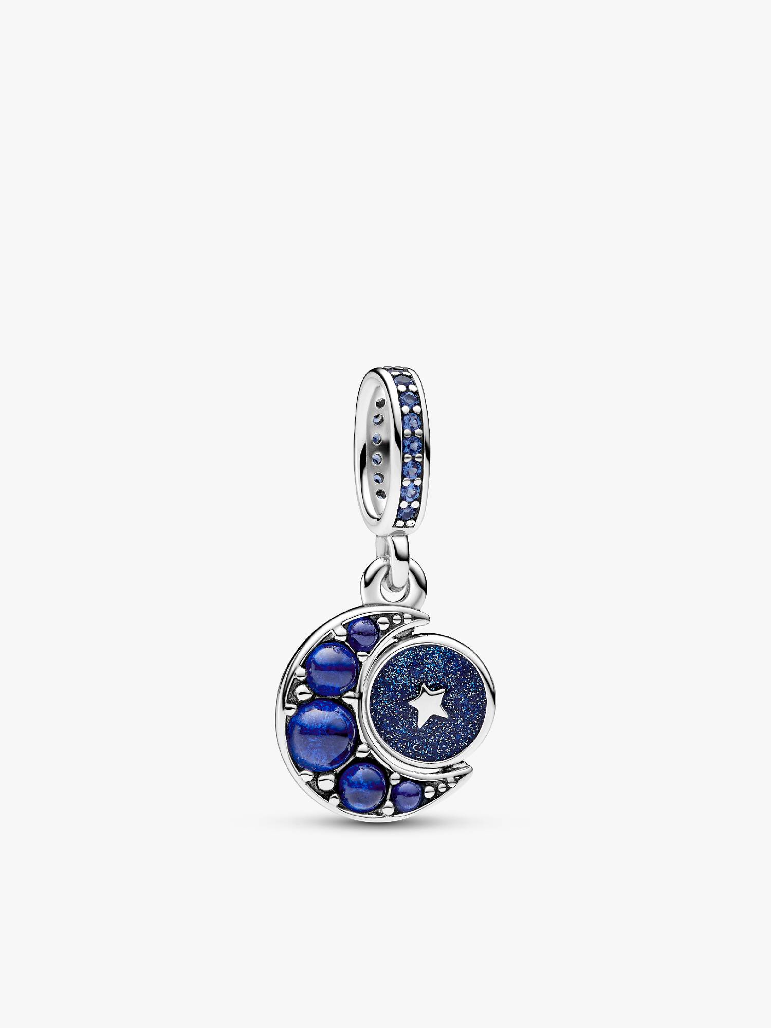 Charm Colgante Giratorio Luna Brillante Talla única