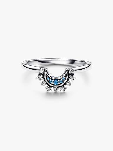 Anillo Luna Celestial Azul