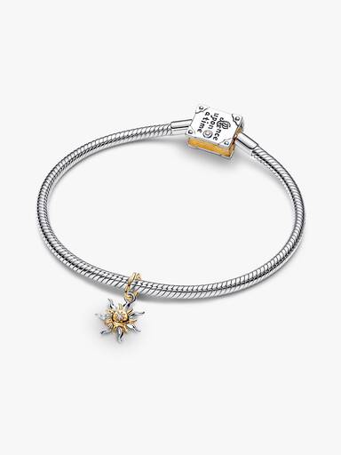 Charm Colgante con Diamante de Laboratorio Flor de Sol de Rapunzel de Disney