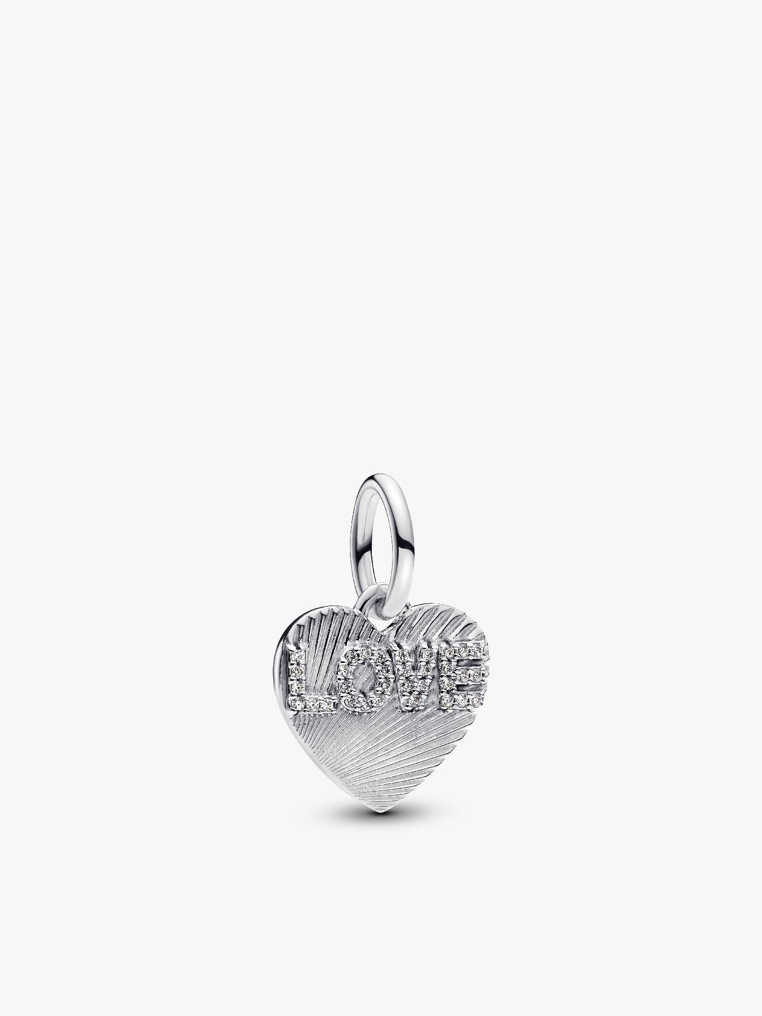 Charm Dije Grabable Corazón Amor Plateado