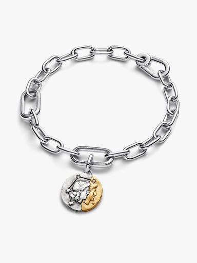 Charm medallón colgante del signo del zodiaco Géminis