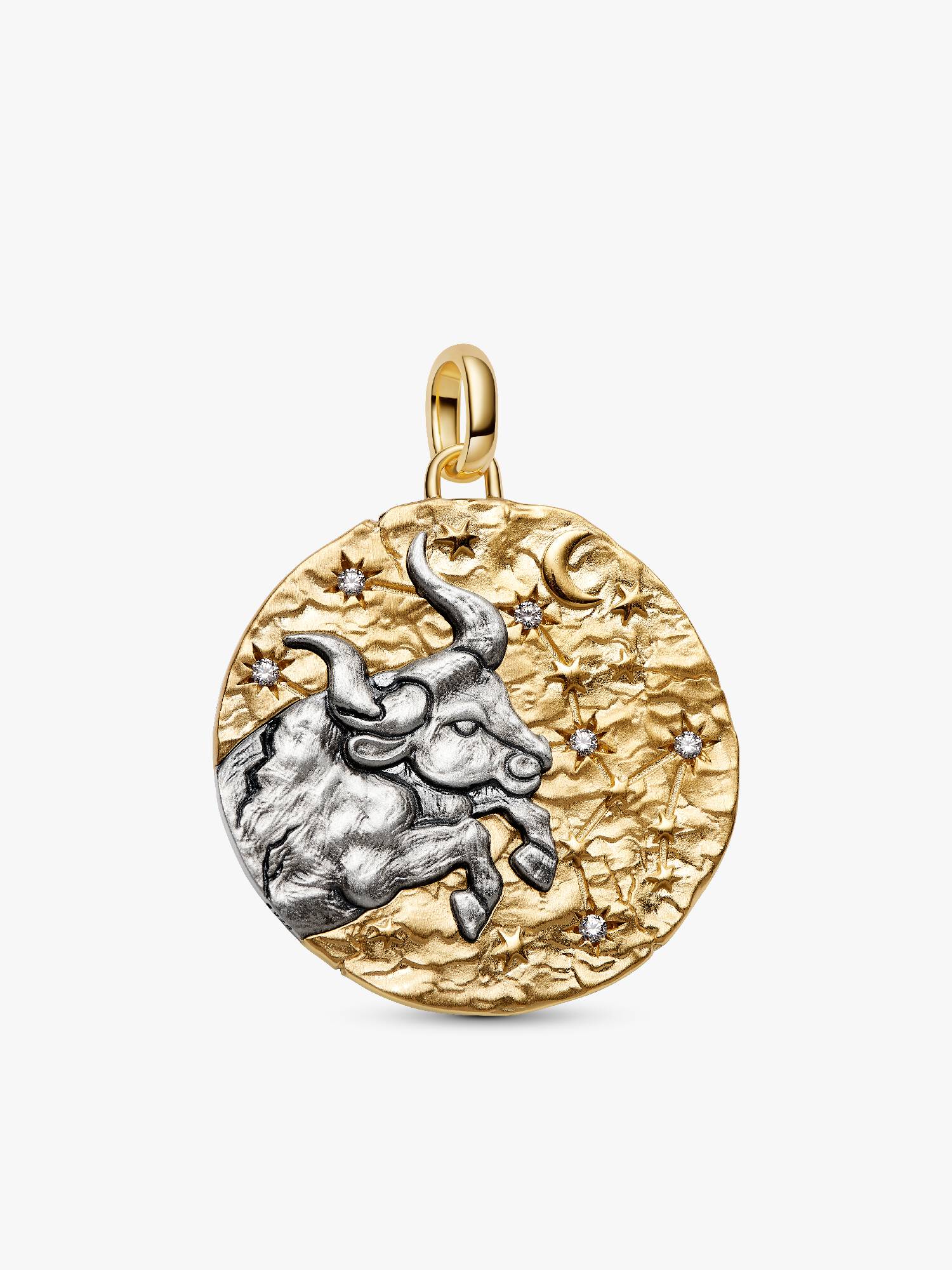 Charm medallón grande del signo del zodiaco Tauro