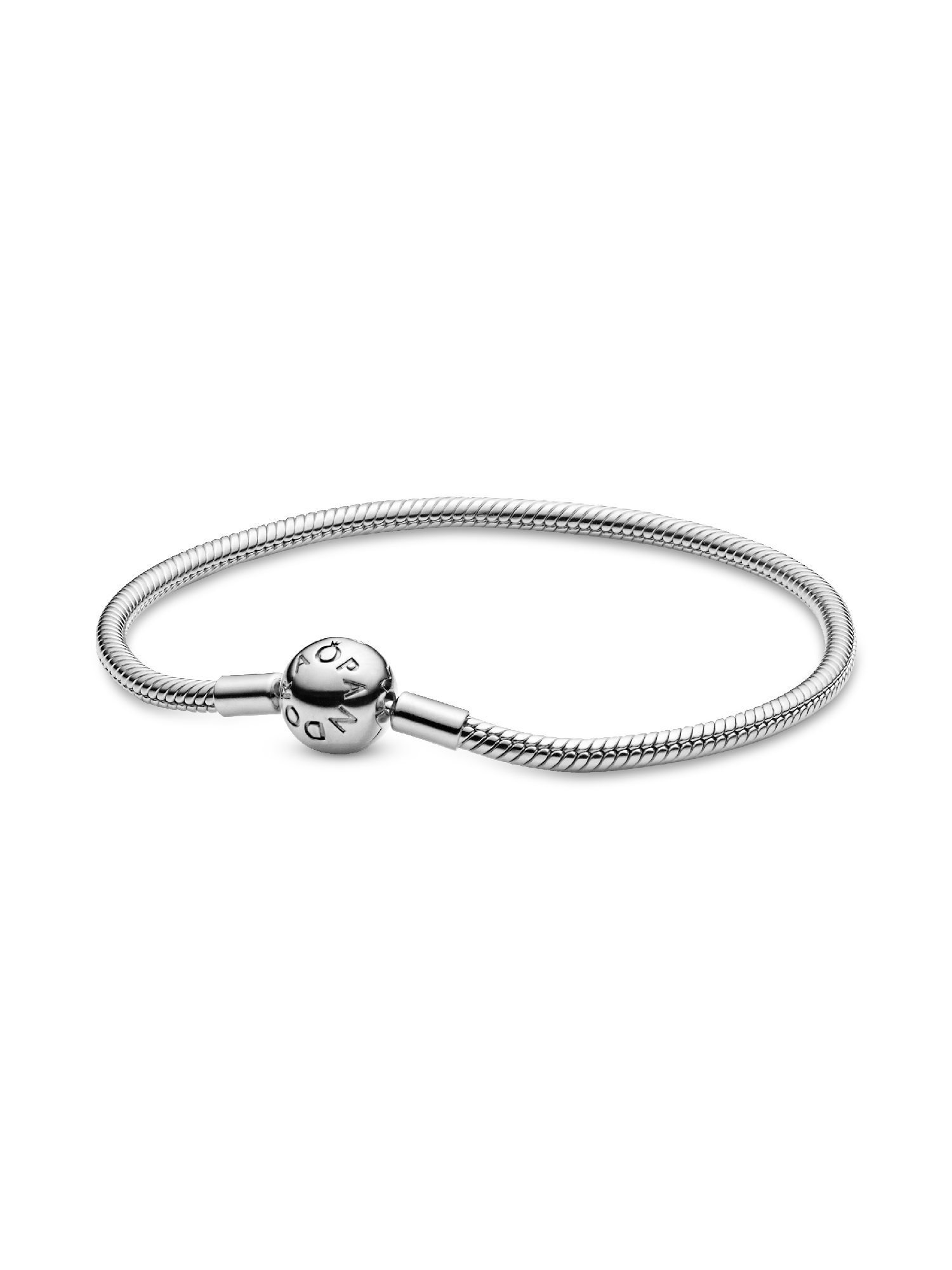 Brazalete cadena de serpiente con cierre redondo Pandora Moments