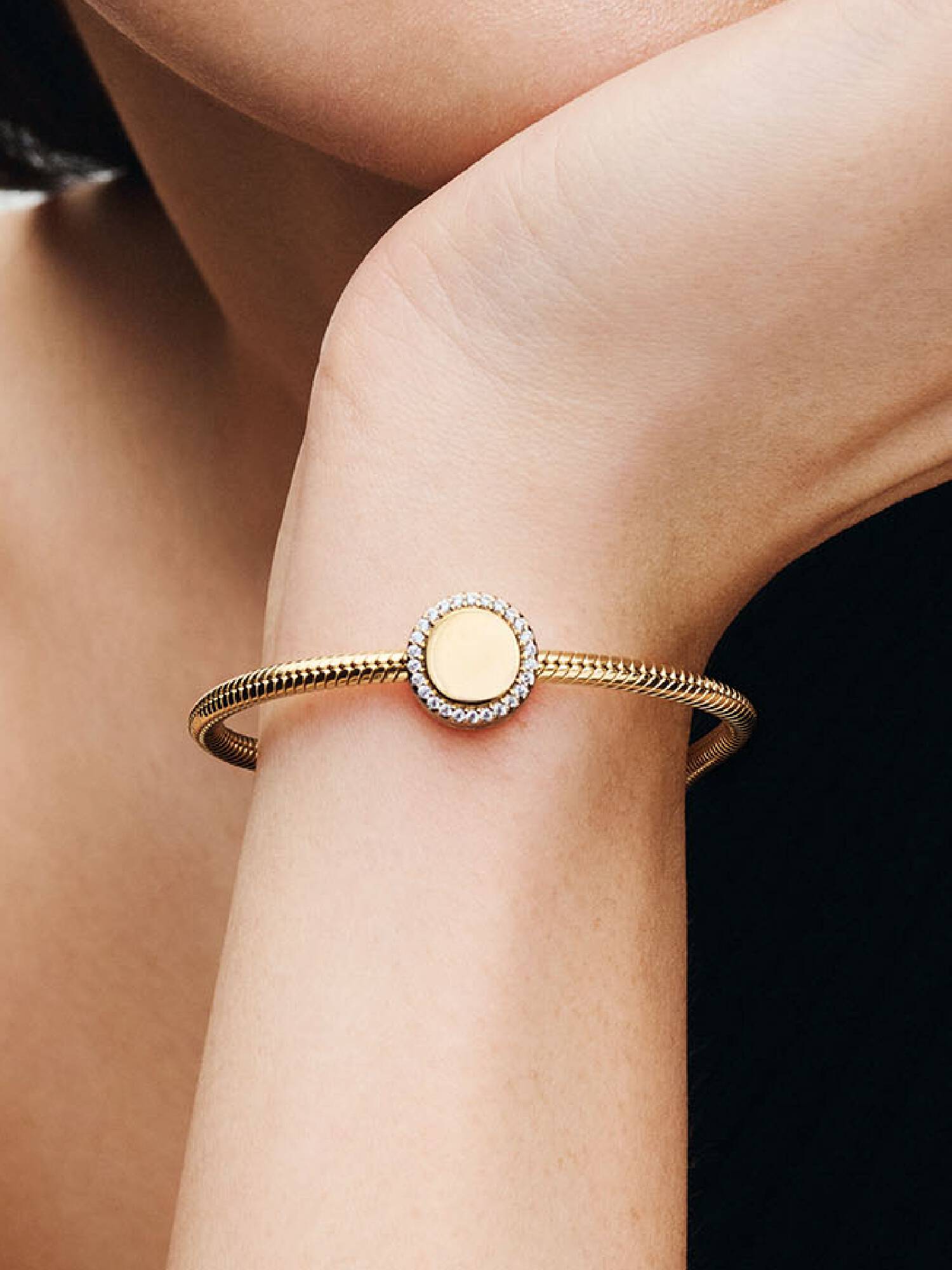 Charm botón brillante grabable