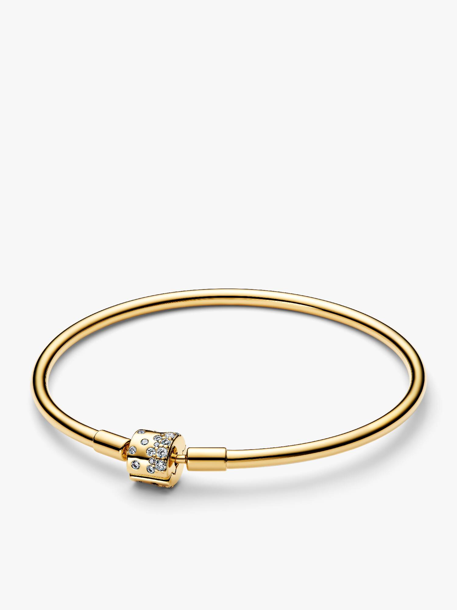 Brazalete Bañado en Oro de 14k con Circonita Cúbica Transparente