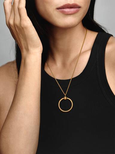Medium 14k gold-plated O Pendant