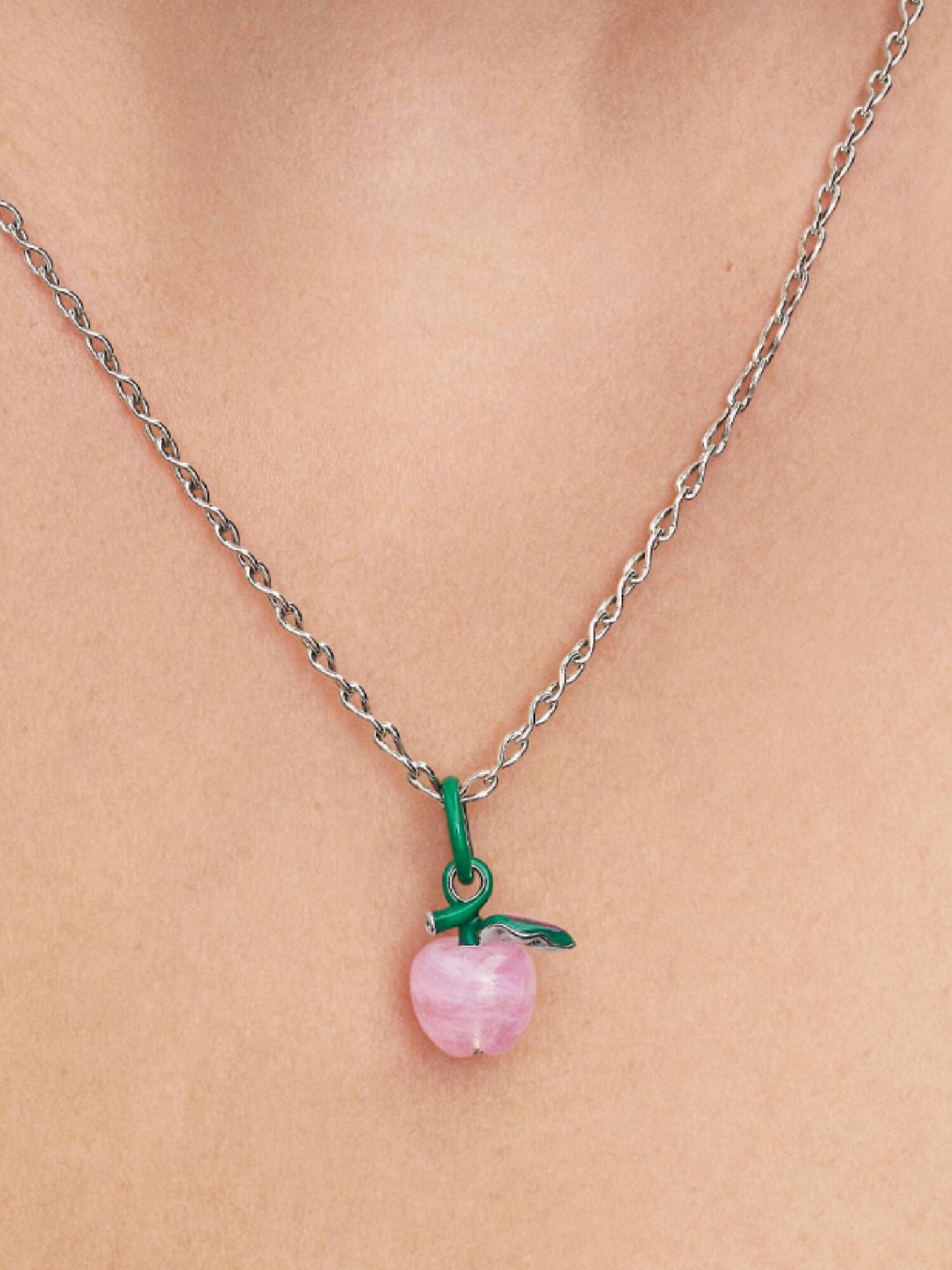 Charm de manzana rosa Murano
