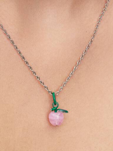 Charm de manzana rosa Murano