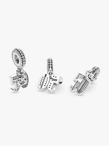 Charm Colgante Zodiaco Acuario Recubrimiento en Oro de 14k Talla única