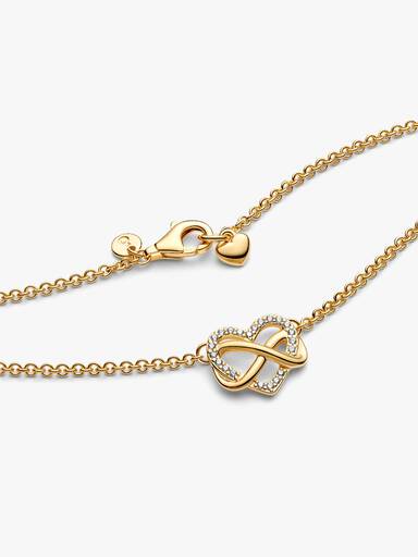 Collar Corazón Infinito Brillante