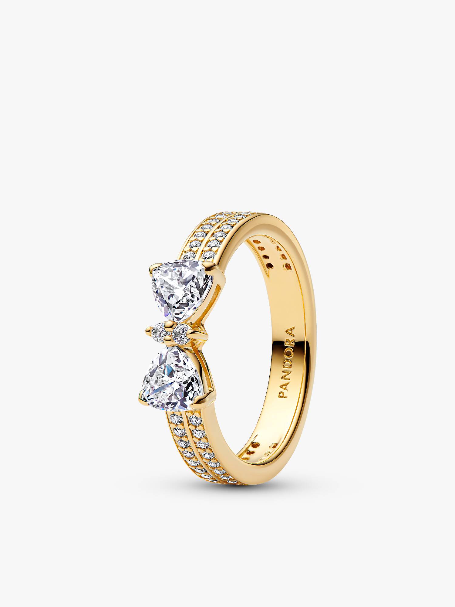 Anillo Doble Fila Lazo Brillante