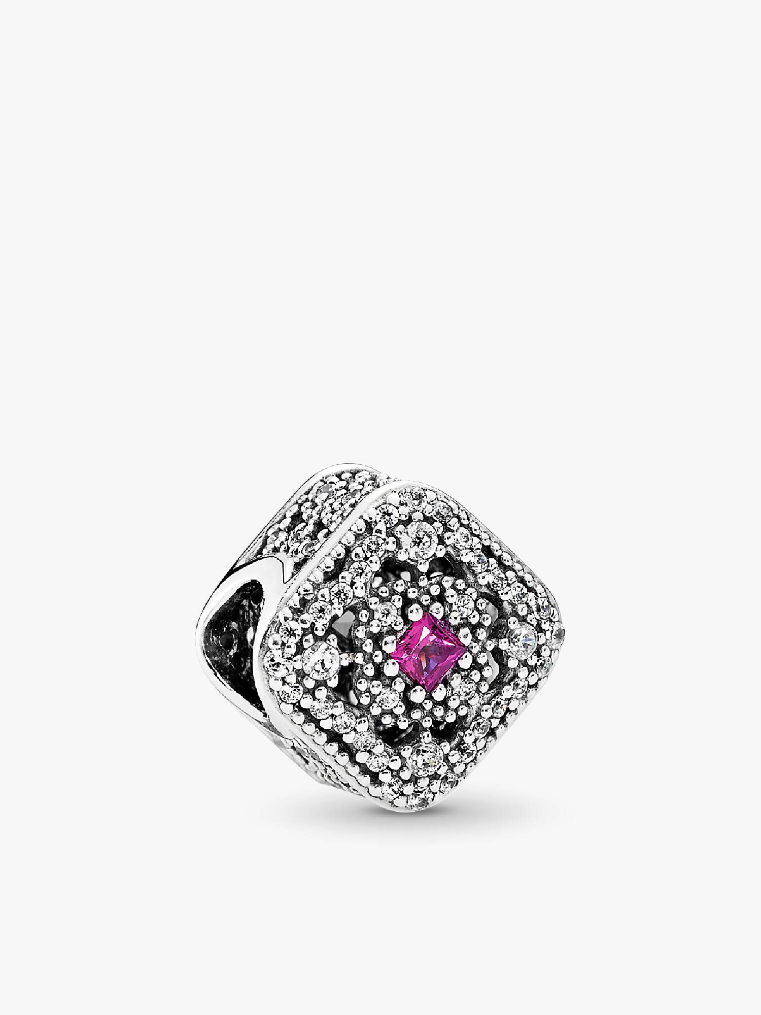 Charm Tesoro de Cuento de Hadas, Cristal Cereza y Circonita Transparente