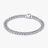 Brazalete Cadena Cubana en Pavé Plateado Brazalete Cadena Cubana en Pavé Plateado