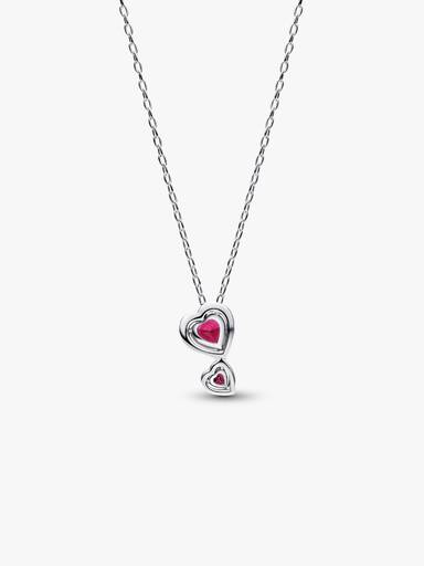 Collar Halo Rojo Corazones 60 cm