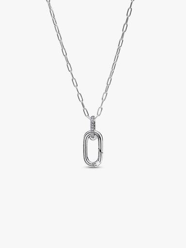 Collar con dije de eslabón que se puede abrir