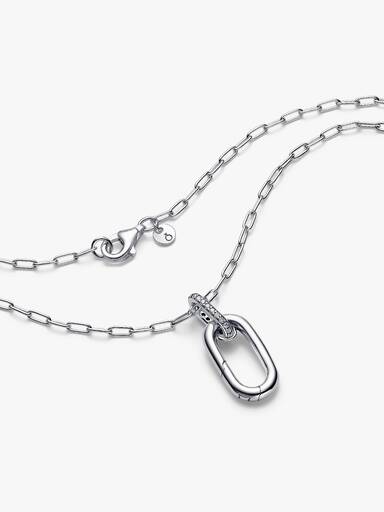 Collar con dije de eslabón que se puede abrir