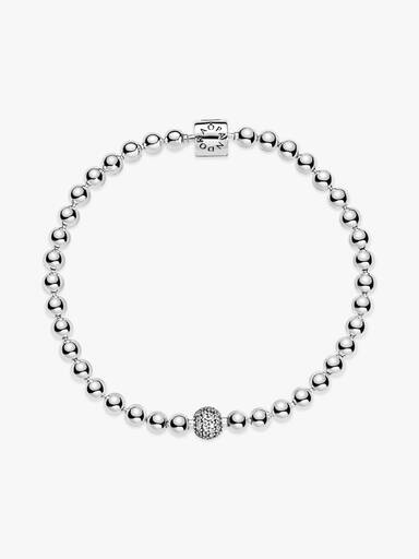Brazalete de cuentas y pavé