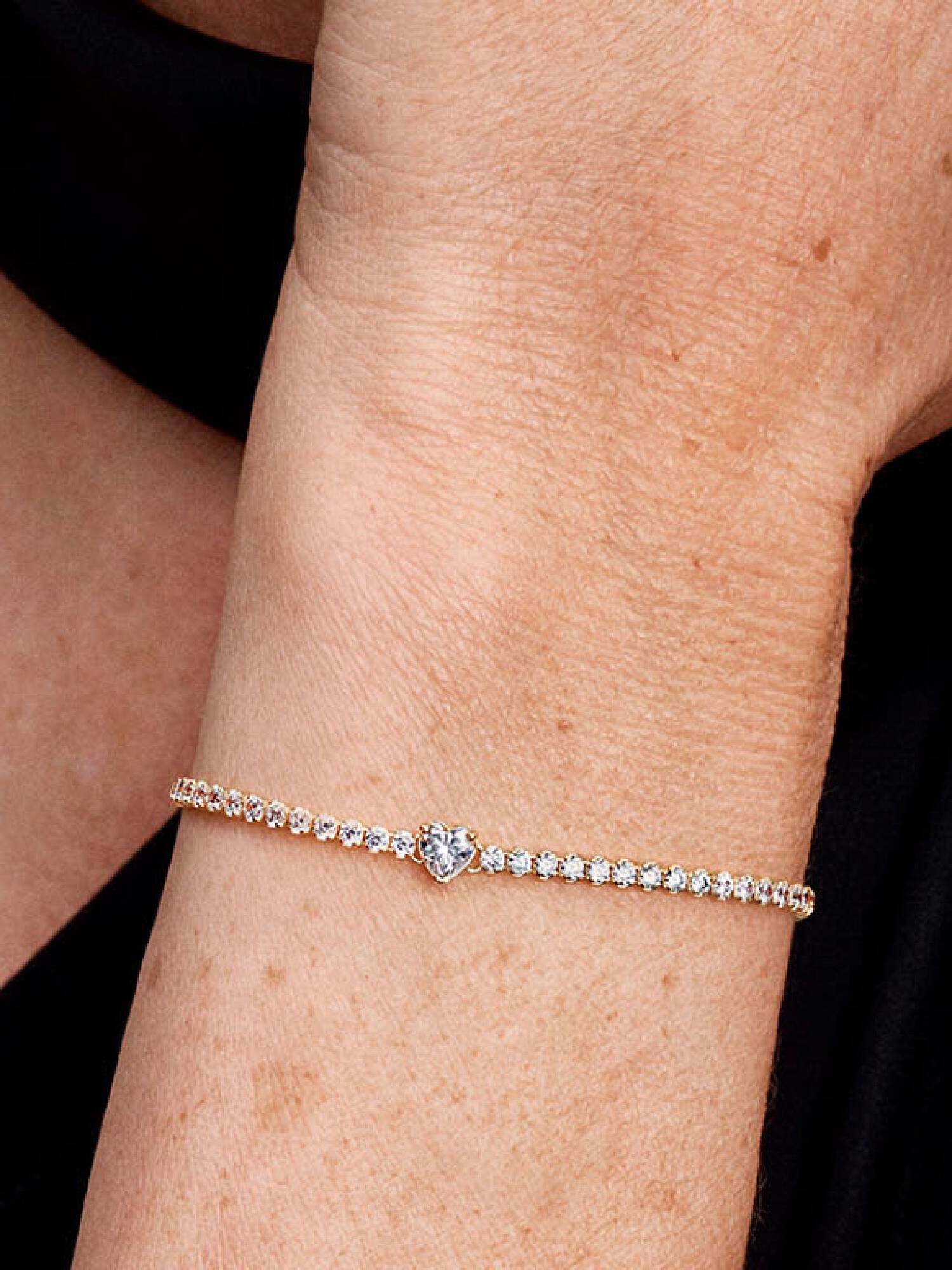 Brazalete Tenis Corazón Brillante