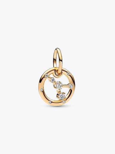 Charm Colgante Zodiaco Cáncer Bañado en Oro de 14k