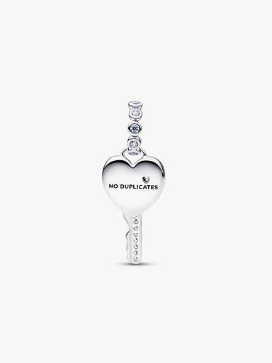 Charm Colgante llave Corazón Opalescente