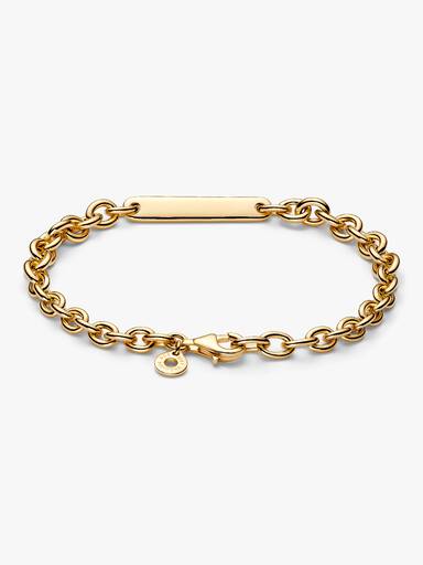Brazalete de Eslabones Barra Grabable Dorado
