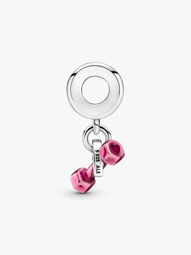 Charm Colgante Mancuerna Y Corazón