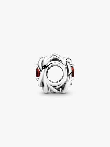 Charm Círculo Eternidad Rojo Talla única