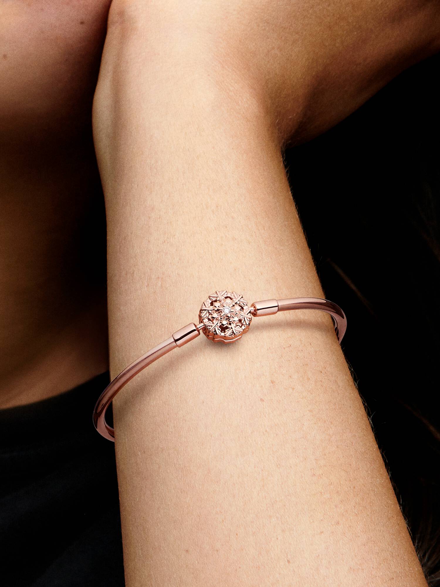 Brazalete con Cierre Copo de Nieve Brillante Pandora Moments