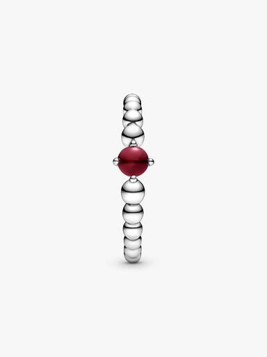 Anillo de Cuentas Rojo Oscuro
