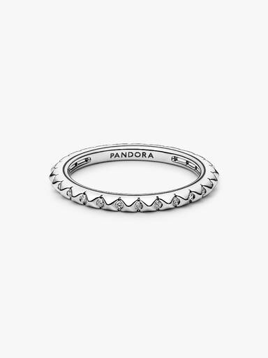 Anillo Pirámides con Bañado en Oro Rosa 14k Pandora Me