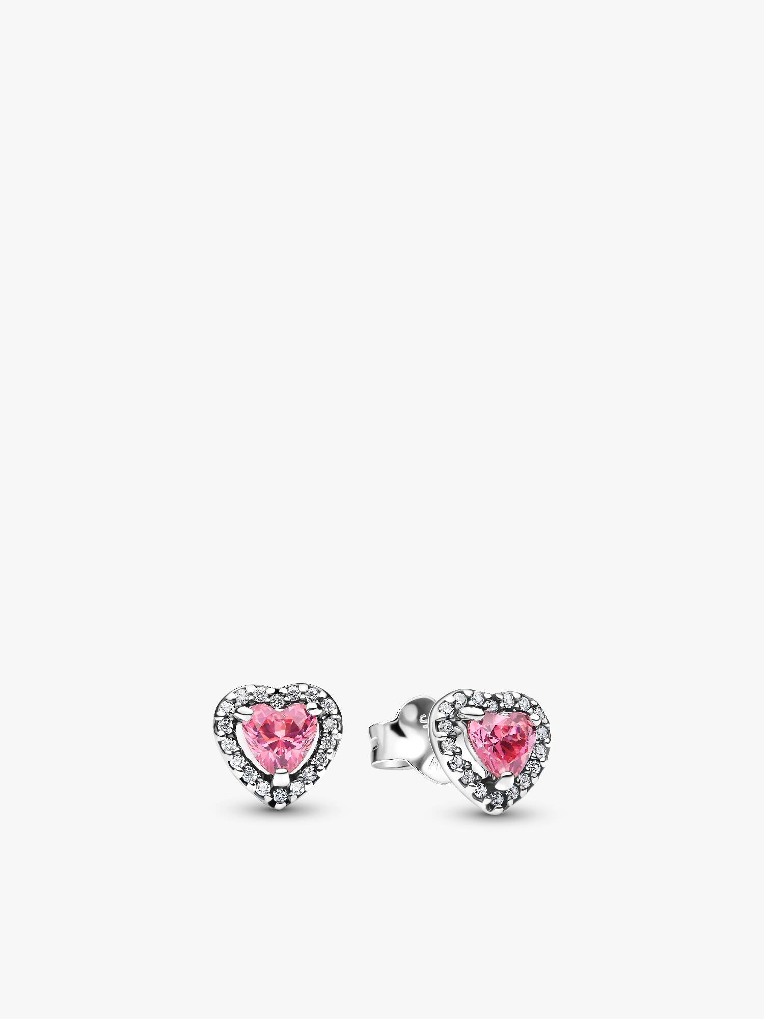 Aros de Botón Corazón Rosa
