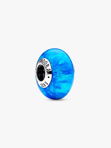 Charm Océano azul intenso opalescente Pandora Plata Esterlina