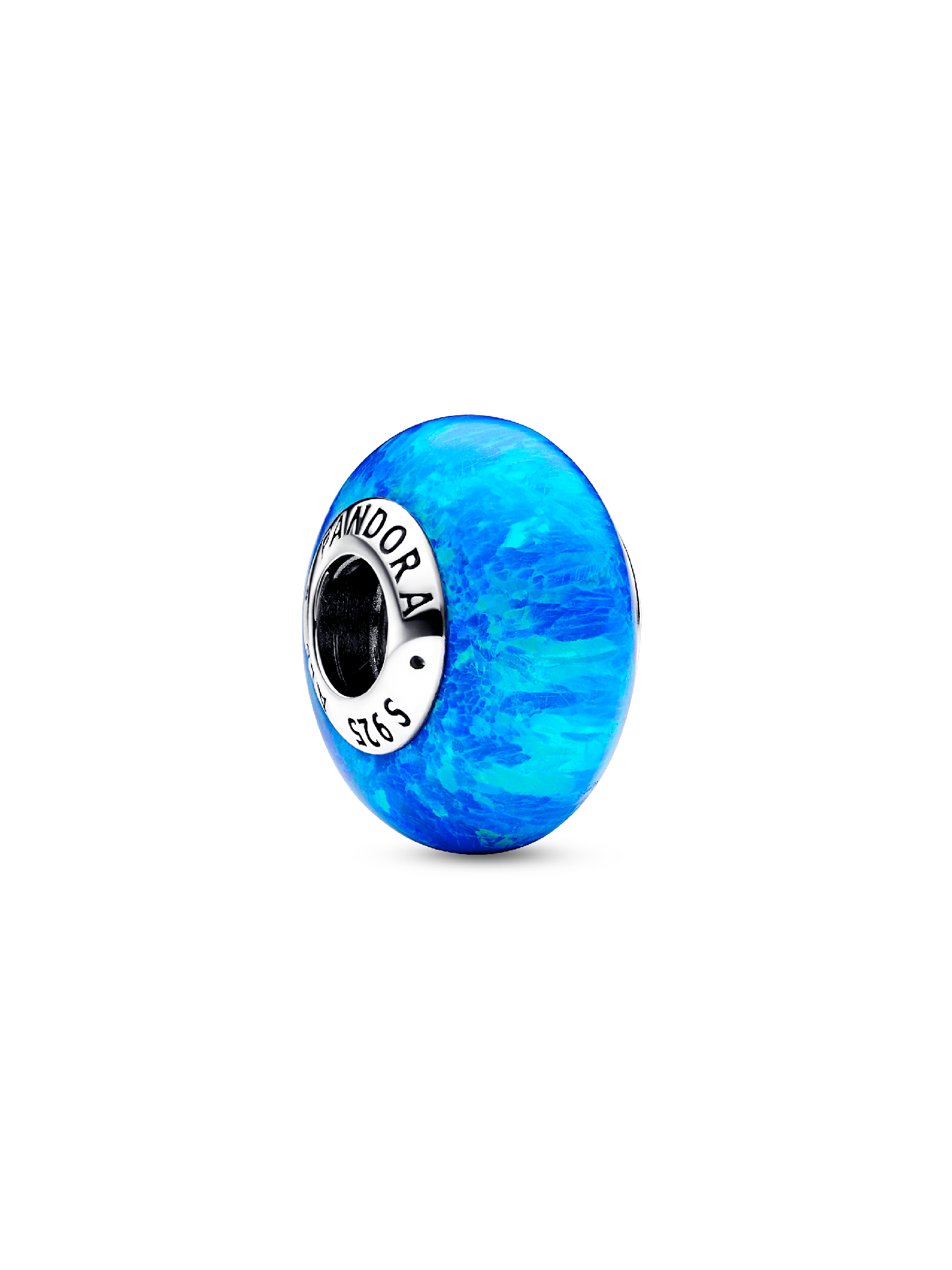 Charm Océano azul intenso opalescente Pandora Plata Esterlina