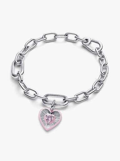 Charm Medallón Corazón en rosa radiante