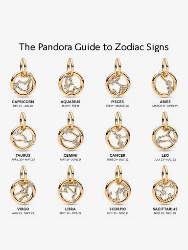 Charm Colgante Zodiaco Sagitario Recubrimiento en Oro de 14k Talla única