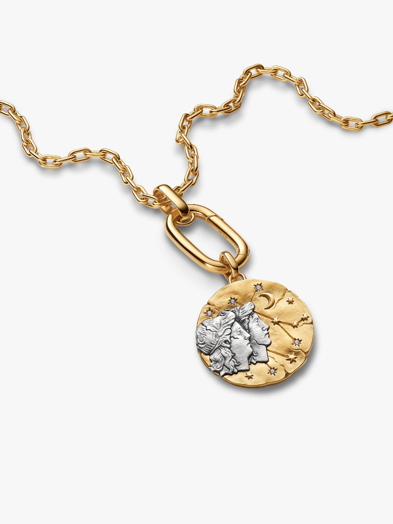 Collar con Colgante Talismán Oversized Géminis
