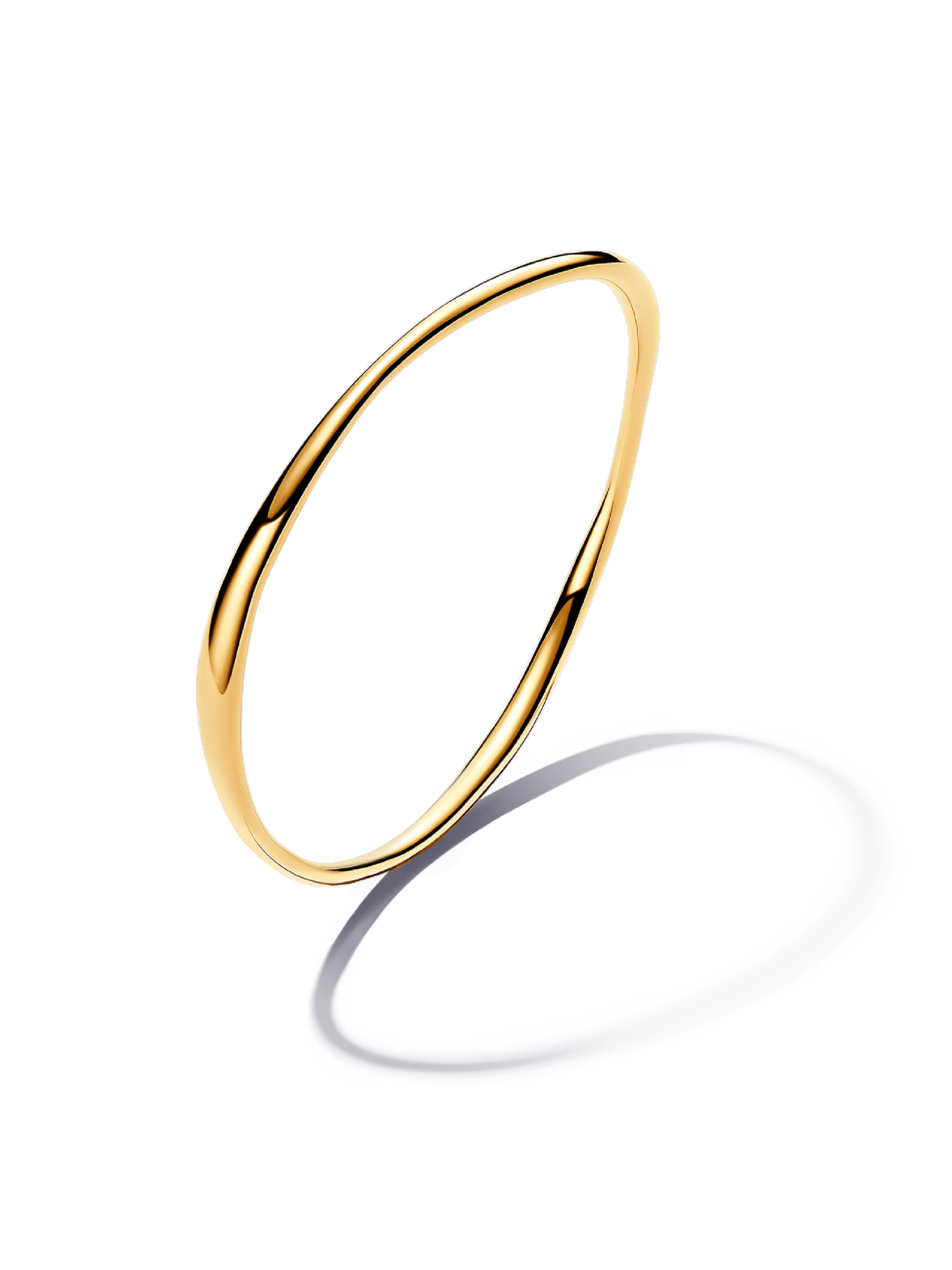 Brazalete Rígido Forma Orgánica Dorado 17 cm