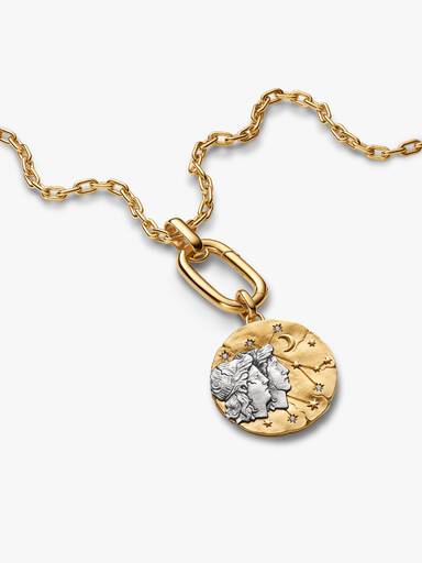 Charm Medallón grande del signo del zodíaco Géminis
