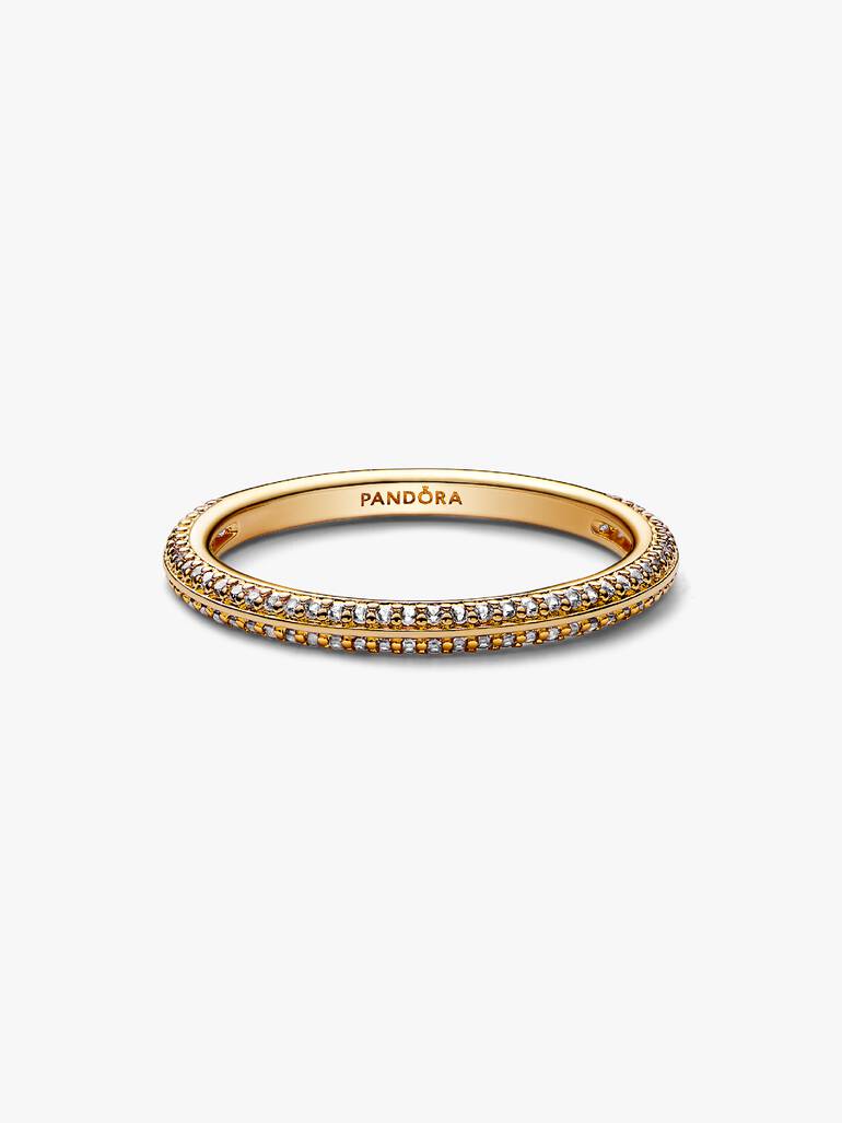 Anillo de Pavé Pandora ME Bañado en Oro 14k