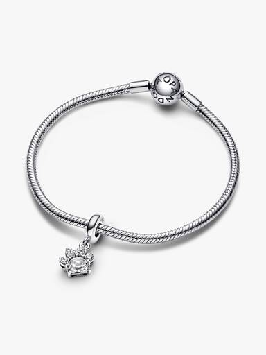 Charm colgante Huella de mascota reluciente Pandora Plata Esterlina