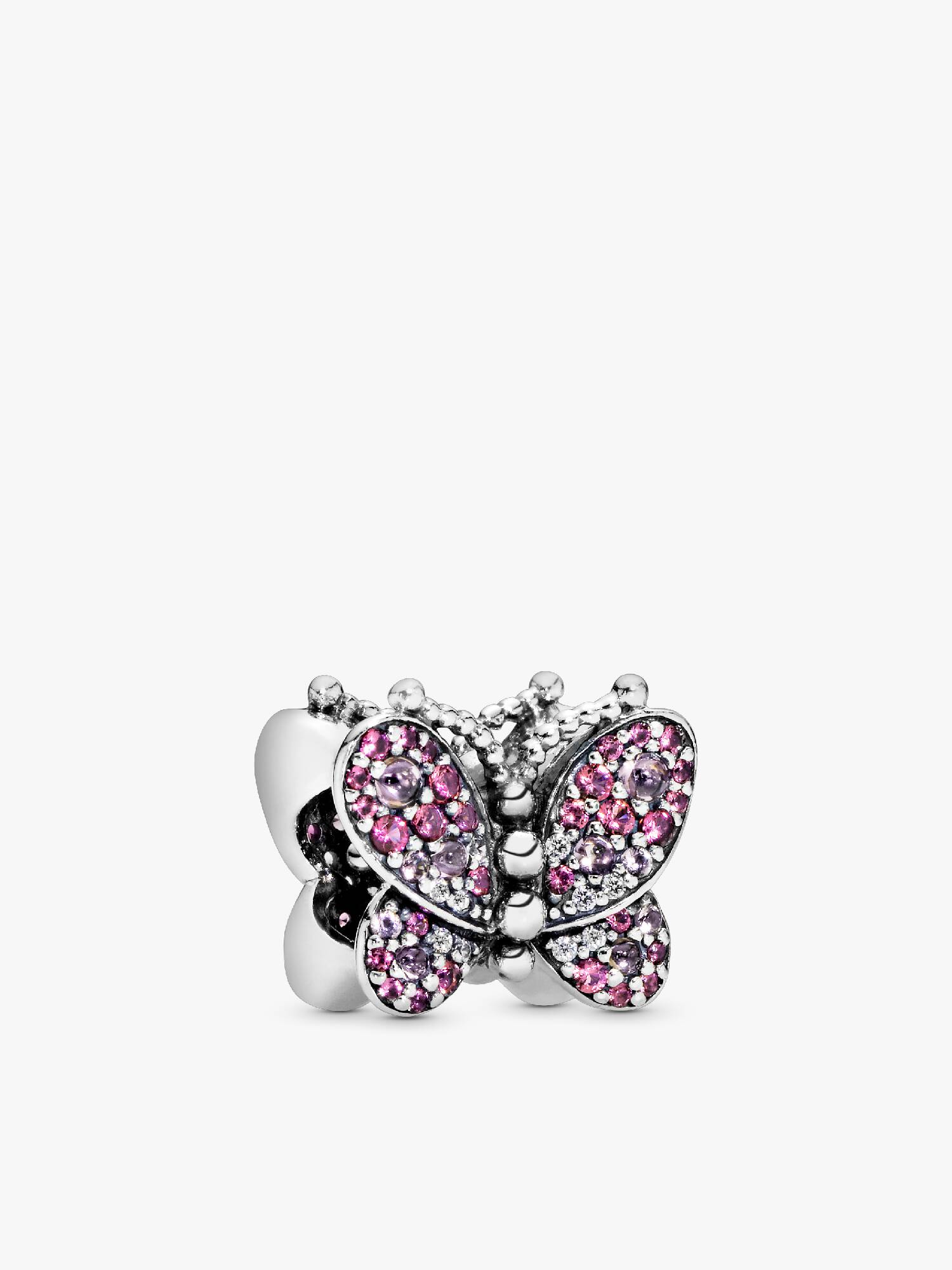 Charm Mariposa de pavé rosada