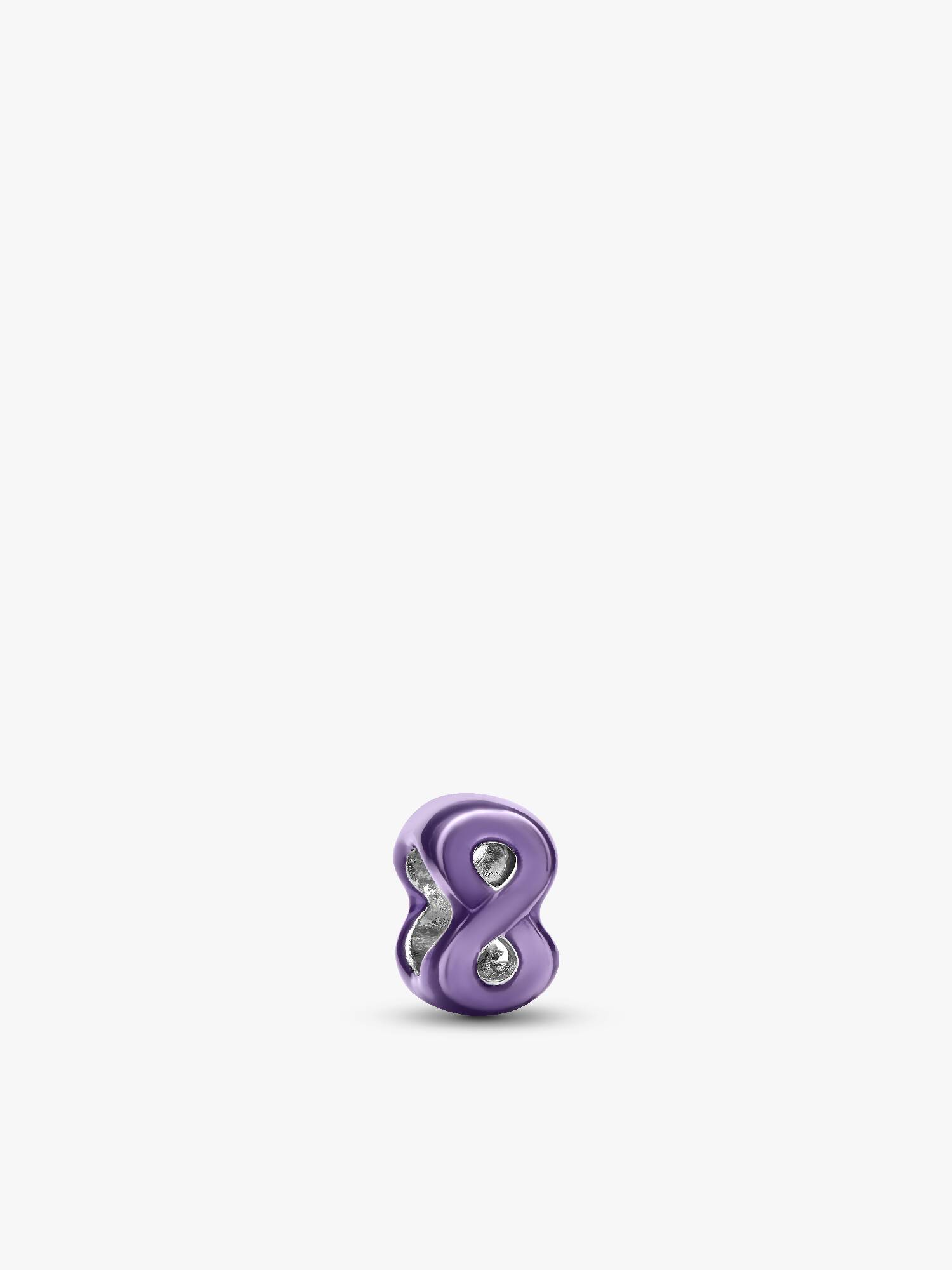 Mini Charm Infinito en color púrpura