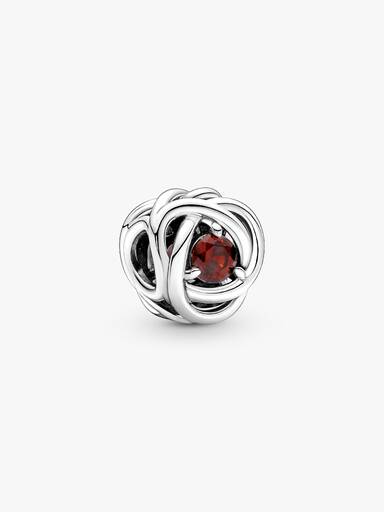 Charm Círculo Eternidad Rojo Talla única