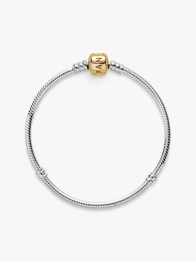 Silver bracelet, 14k lock