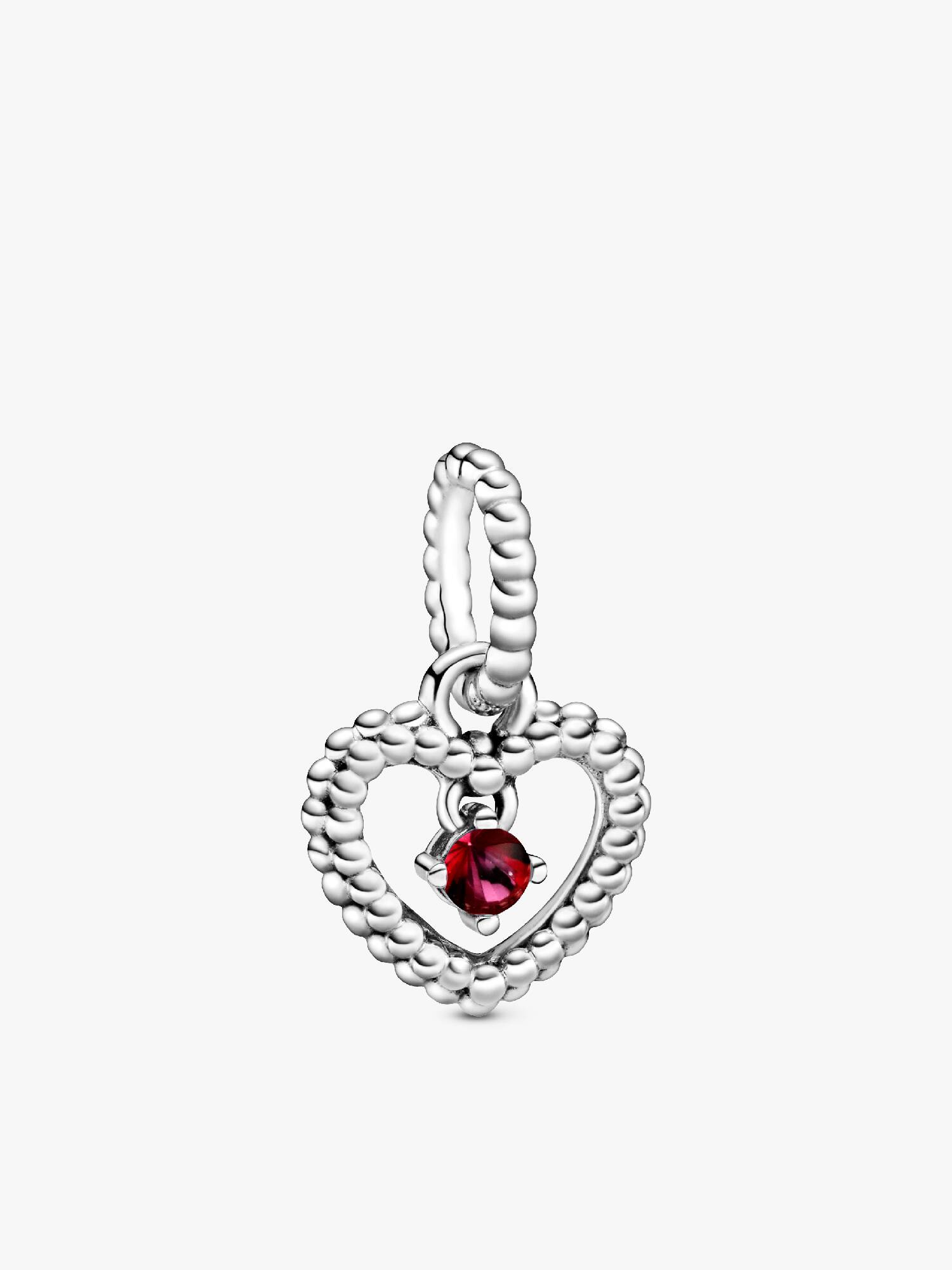 Charm Colgante Corazón con Piedra Natal de Julio