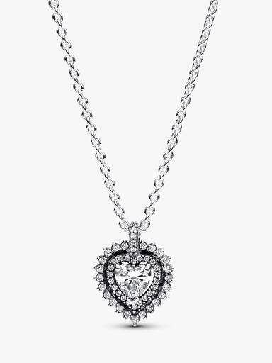 Collar Corazón Halo Brillante