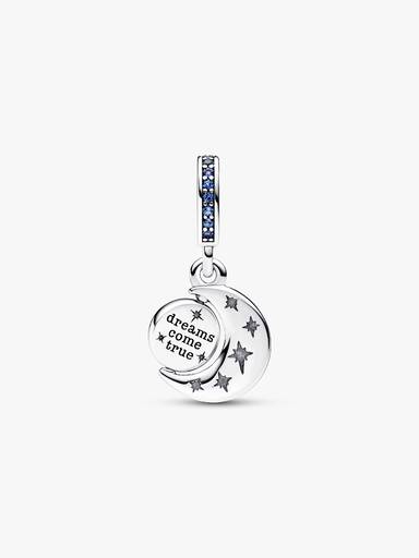 Charm Colgante Giratorio Luna Brillante Talla única
