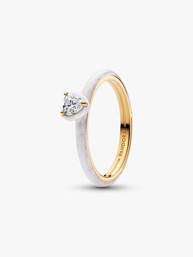 Anillo Corazón Chakra Blanco