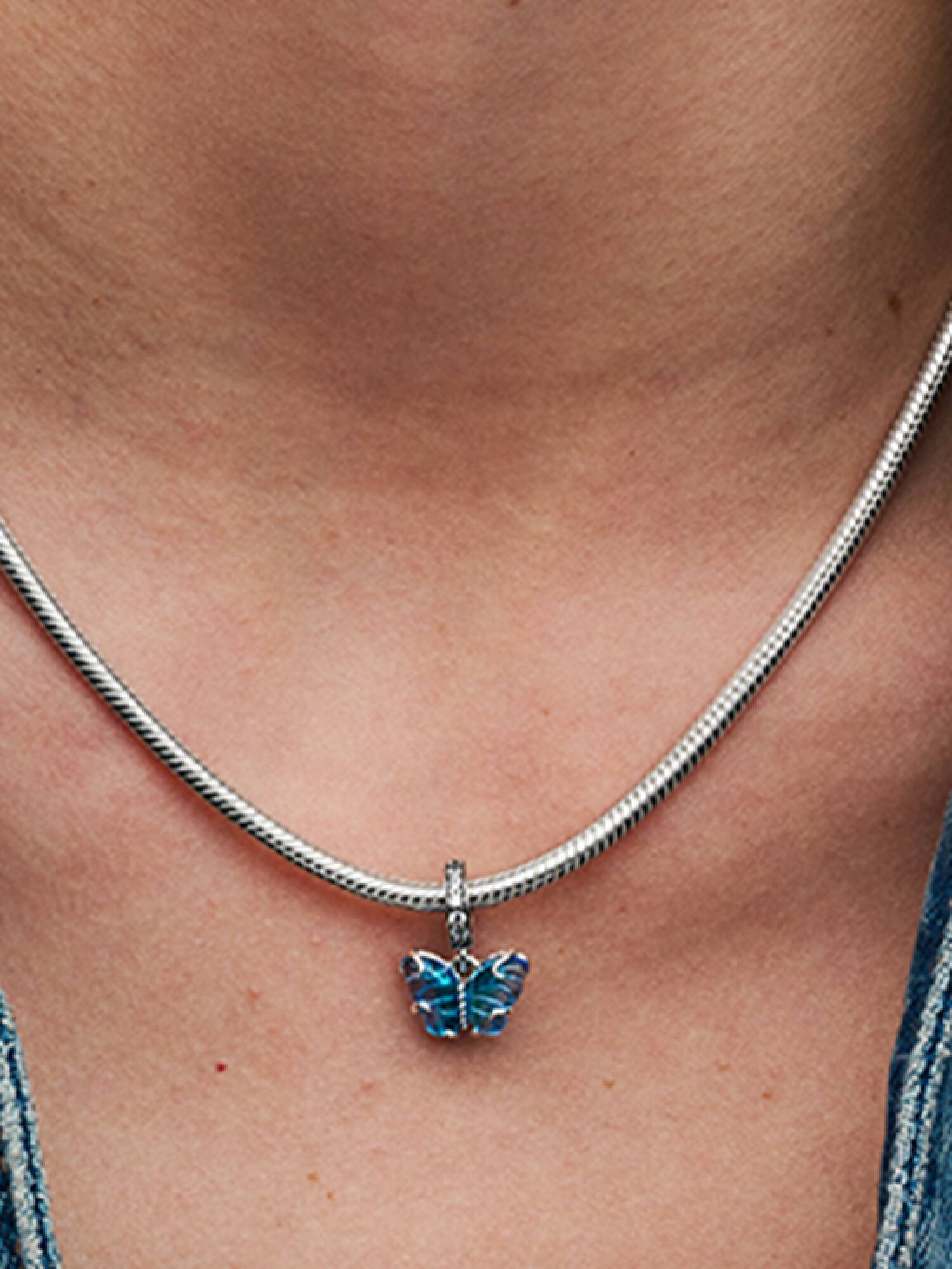 Charm Colgante de Cristal de Murano Mariposa Talla única