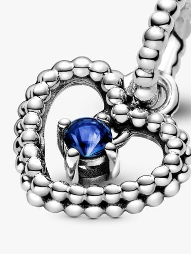 Charm Colgante Corazón con Piedra Natal de Septiembre